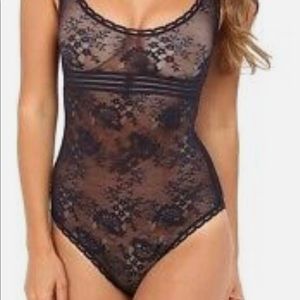 Stella McCartney Dark Ink Blue Stella Lace Bodysuit Women's Size Small. Sexy!